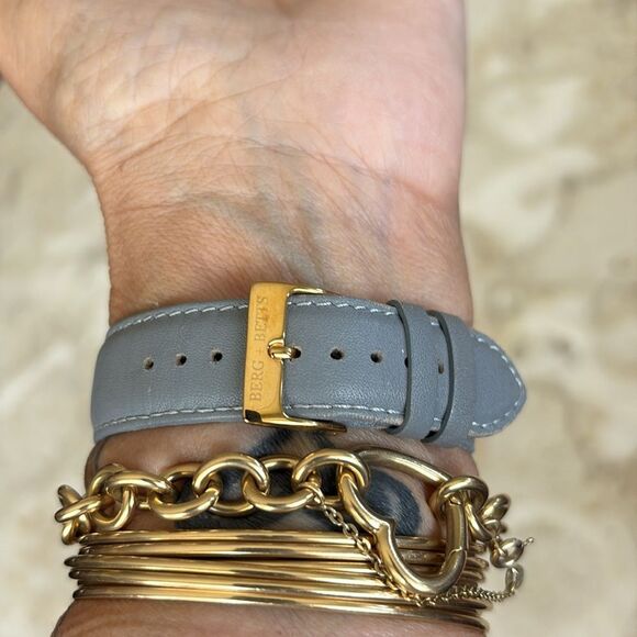 Berg & Betts Large Dial Wristwatch Leather Strap Unisex NWOT - Picture 3 of 12